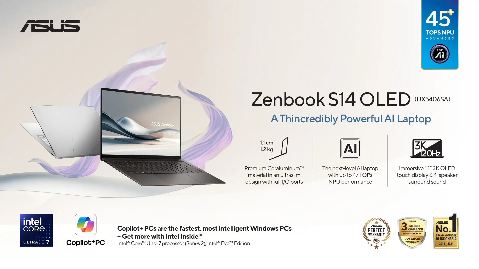 5 Alasan Memilih ASUS Zenbook S14 OLED UX5406SA untuk Produktivitas 2 UX5406SA - 1920x1080 px Intel W11