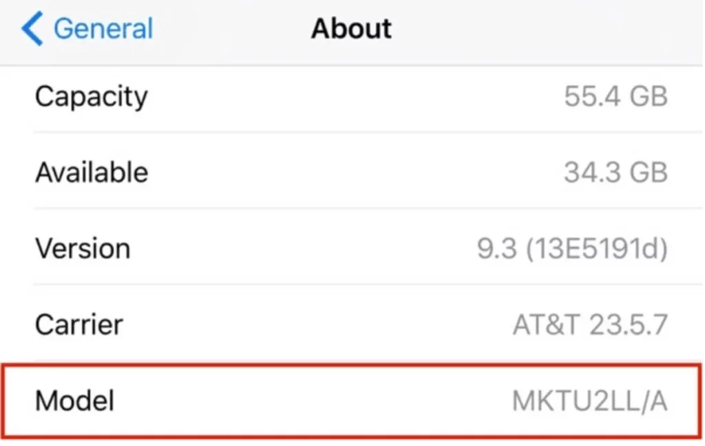 nomor model iphone m