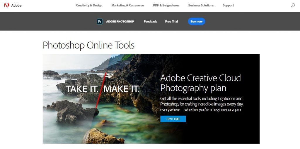 Aplikasi Edit Foto Online Photoshop