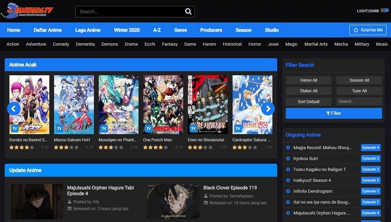 Situs download film anime Samehadaku